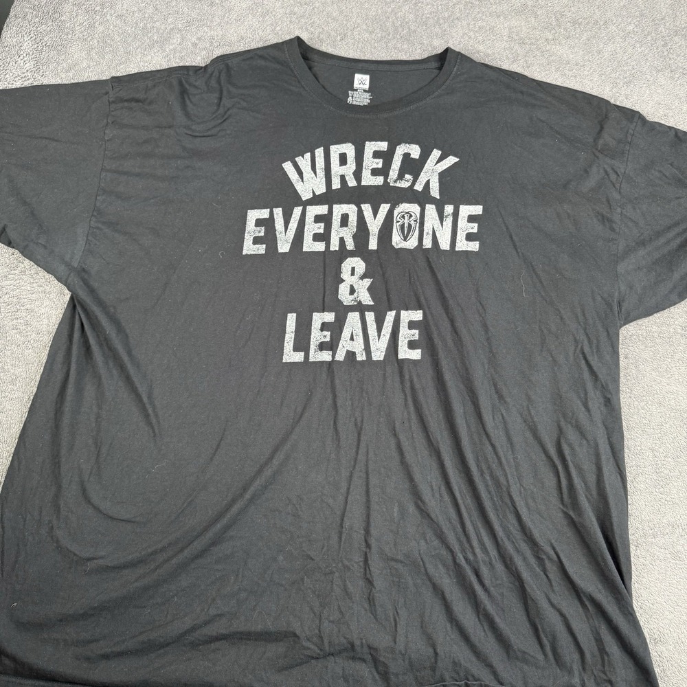 WWE T Shirt Black 5XL WWF‎ Wreck Everyone & Leave Men's